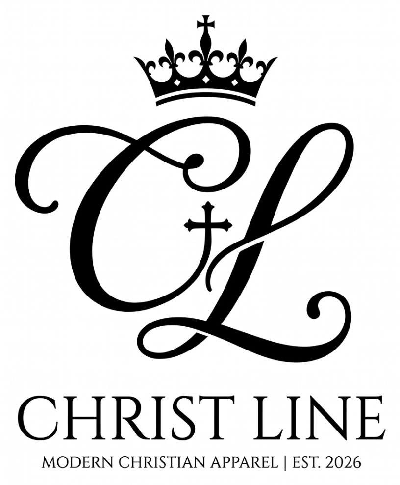 Christ Line: a crowned CL monogram with a cross. Modern Christian apparel, est. 2026